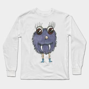 Fluffy Purple monster Long Sleeve T-Shirt